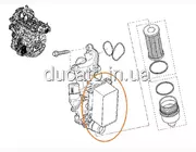 Масляный радиатор (теплообменник, охладитель ) Opel Vivaro (2006-2014) 2.0DCI 43003631,1520000Q0A,GP8200781898