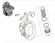 Масляный радиатор (теплообменник, охладитель ) Opel Vivaro (2006-2014) 2.0DCI 43003631,1520000Q0A,GP8200781898