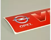 Наклейки на порожки (КРАСНЫЕ) матовые на Opel Vivaro A 2001->2014 — Украина - TN204M